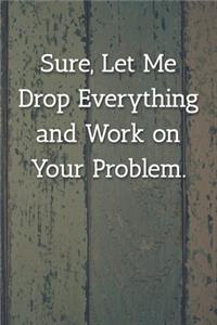 Sure, Let Me Drop Everything and Work on Your Problem. Notebook