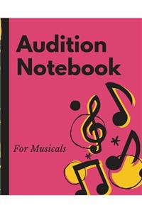 Audition Notebook For Musicals