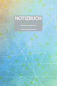 Notizbuch A5 Muster Wasserfarben Blau Orange