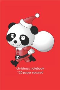 christmas notebook 120 pages squared