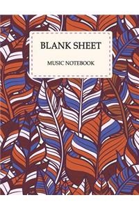 Blank Sheet Music Notebook: Beautiful Garden, Music Manuscript Paper, Staff Paper, Musicians Notebook, Blank Guitar Tab, Book Bound (Perfect Binding) Paper 120 Pages 8.5 X 11
