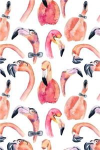 Flamingo Journal: Watercolor Flamingo Illustrations Medium Lined Journaling Notebook