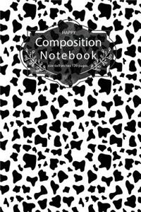 Happy Composition Notebook Size 6x9 Inches 120 Pages