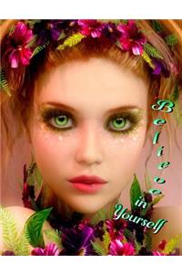 Believe in Yourself: Discreet Internet Password Organizer, Large Print Book, 8 1/2 X 11