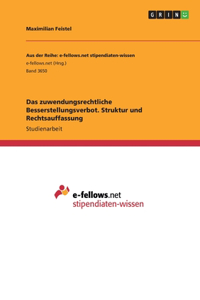 Das zuwendungsrechtliche Besserstellungsverbot. Struktur und Rechtsauffassung