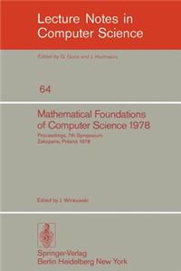 Mathematical Foundations of Computer Science 1978