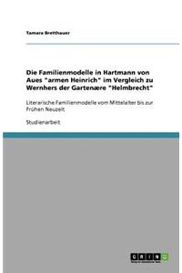 Die Familienmodelle in Hartmann von Aues 
