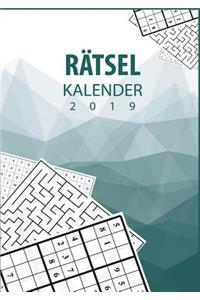 Rätsel Kalender 2019 - Terminplaner & Kalender 2019 mit 90 Rätseln