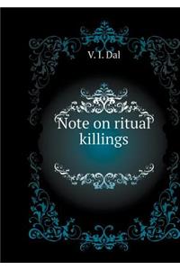 Note on ritual killings
