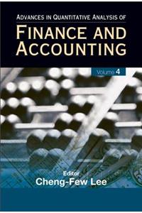 Advances in Quantitative Analysis of Finance and Accounting (Vol. 4)