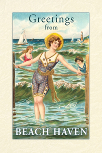 Vintage Lined Notebook Greetings from Beach Haven, New Jersey