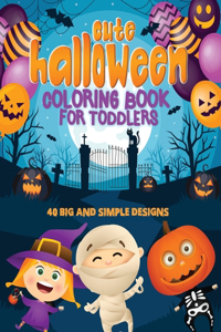 Cute Halloween Coloring Book For Toddlers