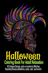 Halloween Coloring Book For Adult Relaxation
