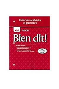 Cahier de Vocabulaire Et Grammaire Level 1a/1b/1