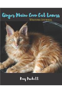 Ginger Maine Coon Cat Lovers Writing Journal