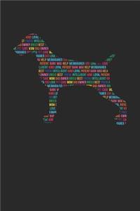 Weimaraner Notebook 'Word Cloud' - Gift for Weimaraner Lovers - Weimaraner Journal