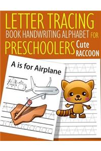 Letter Tracing Book Handwriting Alphabet for Preschoolers Cute Raccoon