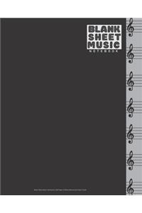 Blank Sheet Music Notebook - 100 Pages Of Blank Manuscript Paper - 8x10