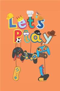 Let's Play Game Funny Notebook Journal For Gamers Diary Gift