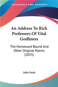 Address To Rich Professors Of Vital Godliness