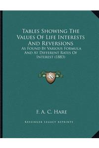 Tables Showing The Values Of Life Interests And Reversions