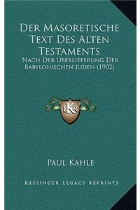 Masoretische Text Des Alten Testaments