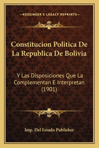 Constitucion Politica De La Republica De Bolivia