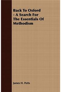 Back to Oxford - A Search for the Essentials of Methodism