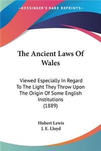 Ancient Laws Of Wales