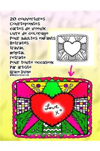 20 couvertures Courtepointes cartes de voeux livre de coloriage Pour adultes enfants Retraités travail hôpital retraite Pour toute occasion Par artiste Grace Divine