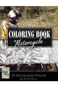 Motocycle Biker Grayscale Photo Adult Coloring Book, Mind Relaxation Stress Relief