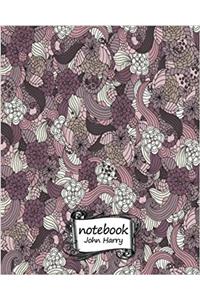 Romantic Flowers Pattern Notebook