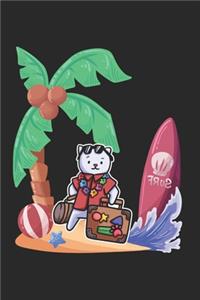 Vacation Case Beach Cat Notebook