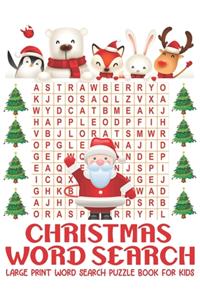 Christmas Word Search Large Print Word Search Puzzle Book for Kids