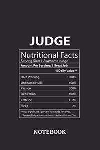 Nutritional Facts Judge Awesome Notebook