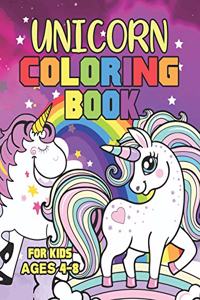Unicorn Coloring Book for Kids Ages 4-8