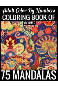 Adult Color By Numbers Coloring Book of Mandalas Volume 2
