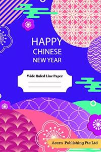 Chinese New Year Theme Wide Ruled Line Paper