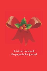 christmas notebook 120 pages bullet journal