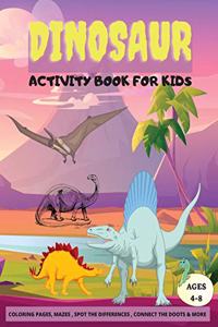 Dinosaur Activity Book for Kids