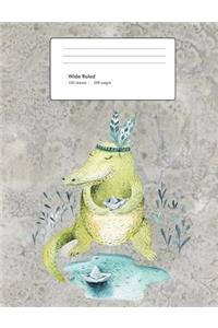 Alligator Composition Book Wide Ruled