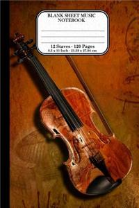 Blank Sheet Music Notebook 8.5