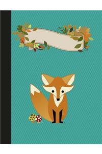 Woodland Fox Primary Story Journal Composition Book