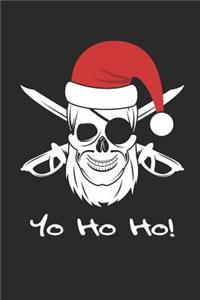 Yo Ho Ho Pirate Santa Notebook