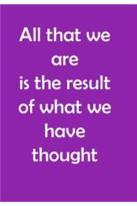 All That We Are Is the Result of What We Have Thought