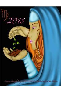 2018 Attentive Beautiful Virgo 2017-2018 18 Month Academic Year Planner