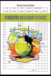 Tennis Score Book, Tennis Score Sheet