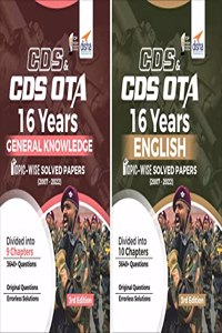 16 Previous Years CDS OTA English & General Knowledge Topic-wise Solved Papers (2007 - 2022) set of 2 Books - 7th Edition