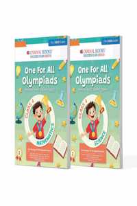 Oswaal One For All Olympiad Previous Years Solved Papers Class 4 (Set of 2 Books) Maths & Science for 2025 Exam