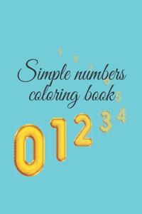 Simple numbers coloring book